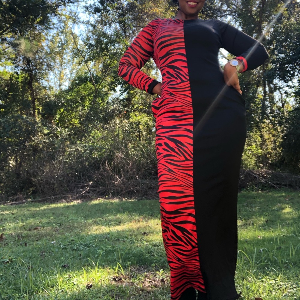 Choose Both Zebra Print Maxi